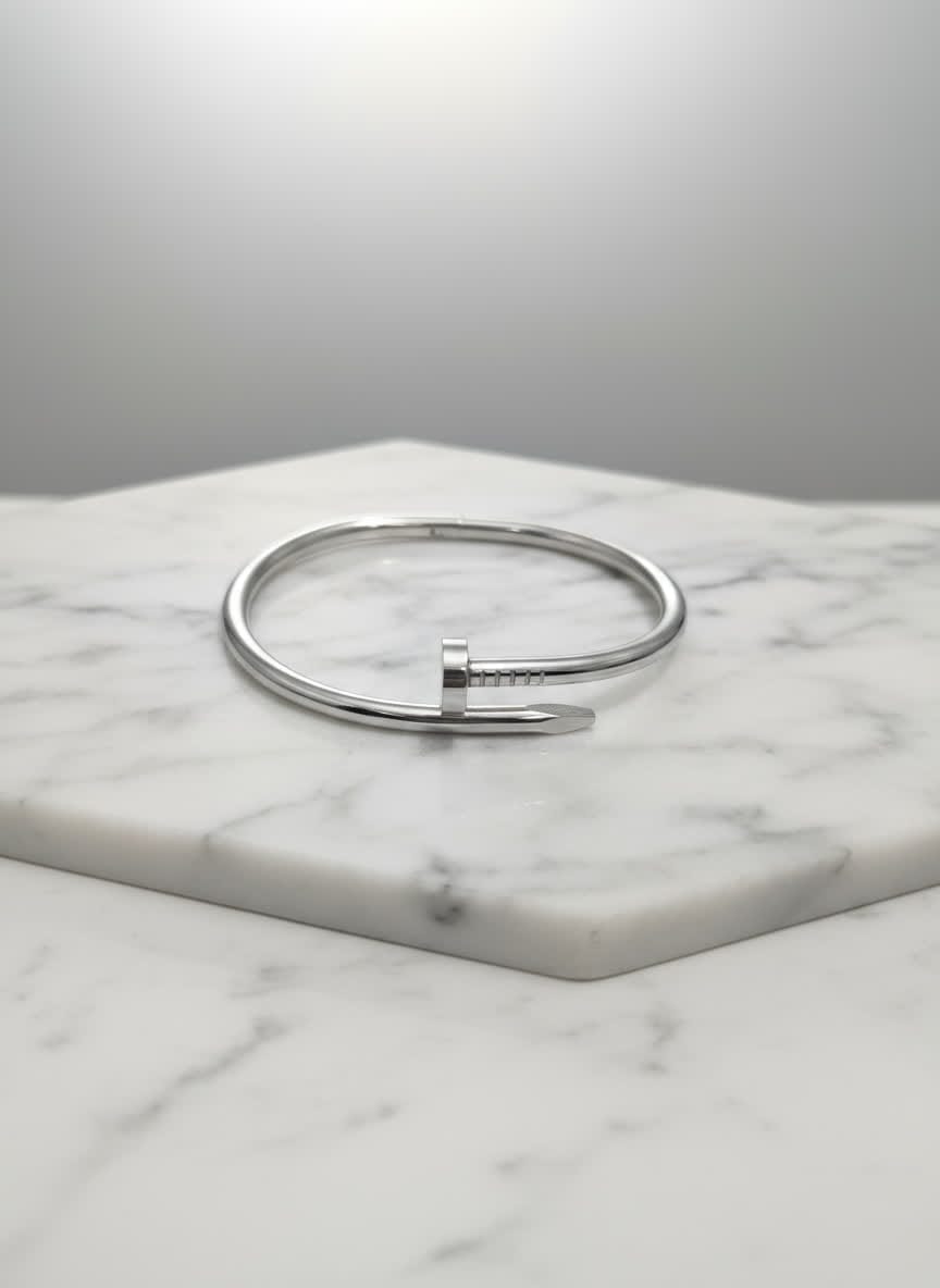 Royal Unisex Silver Nail Bangle