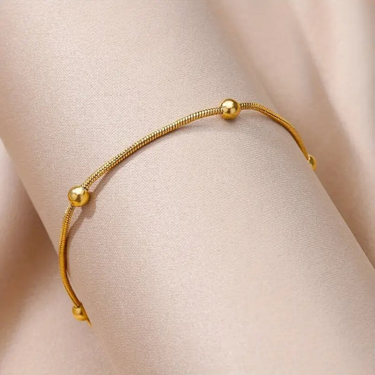 Royal Golden Stainless Steel Snake Chain Ankle Bracelet