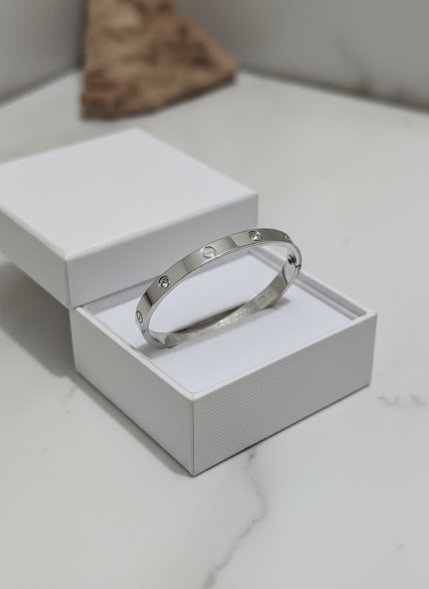 Royal Silver Cartier Love Bangle