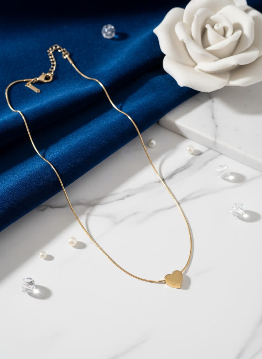 Royal Elegant Golden Heart Pendant
