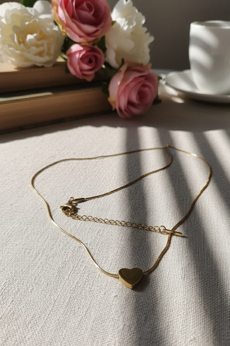 Royal Elegant Golden Heart Pendant