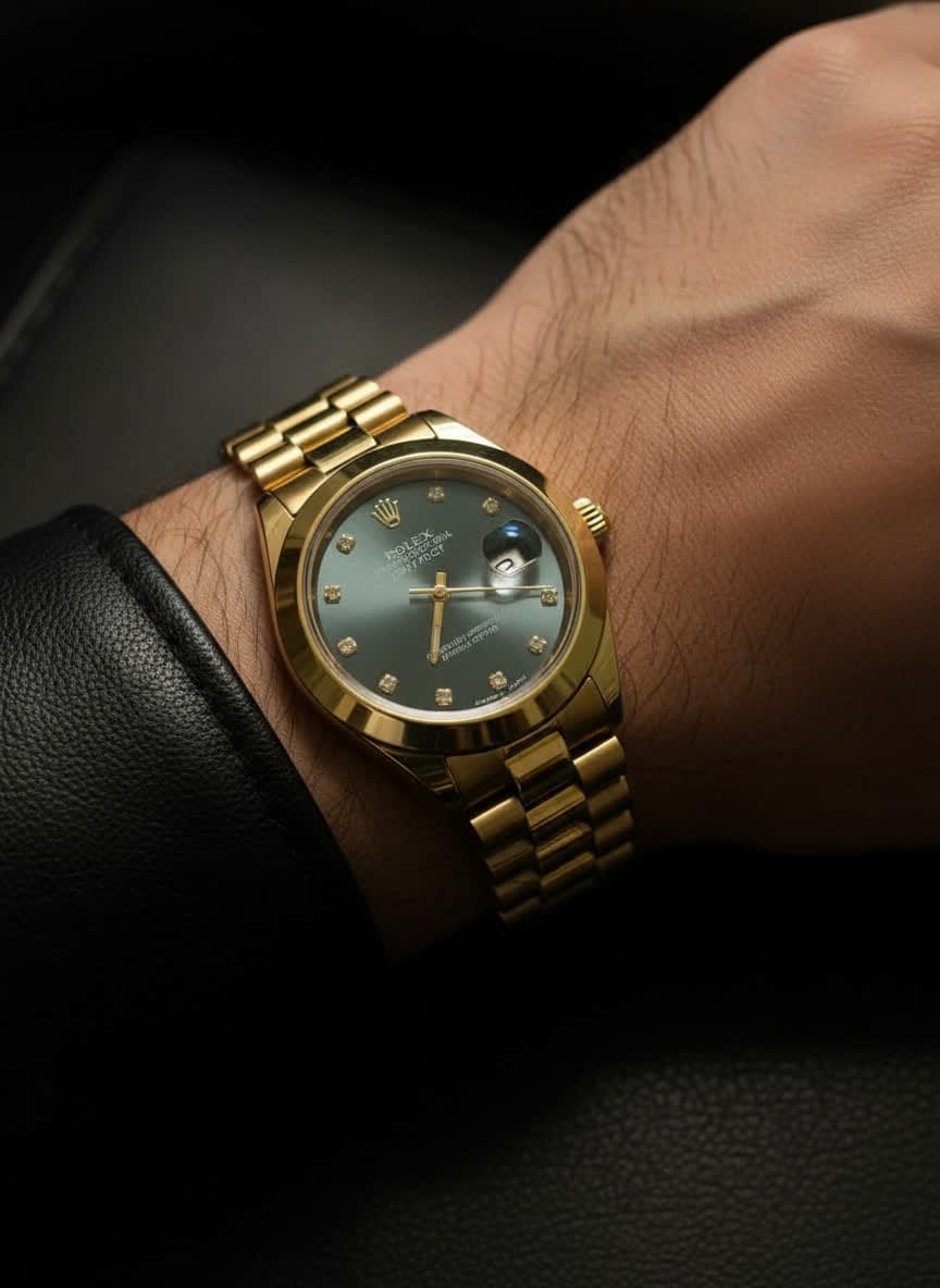 Golden Royal Watch, Subtle Green Inner Glow