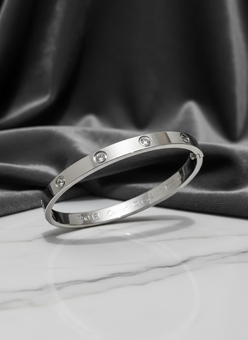Royal Silver Cartier Love Bangle