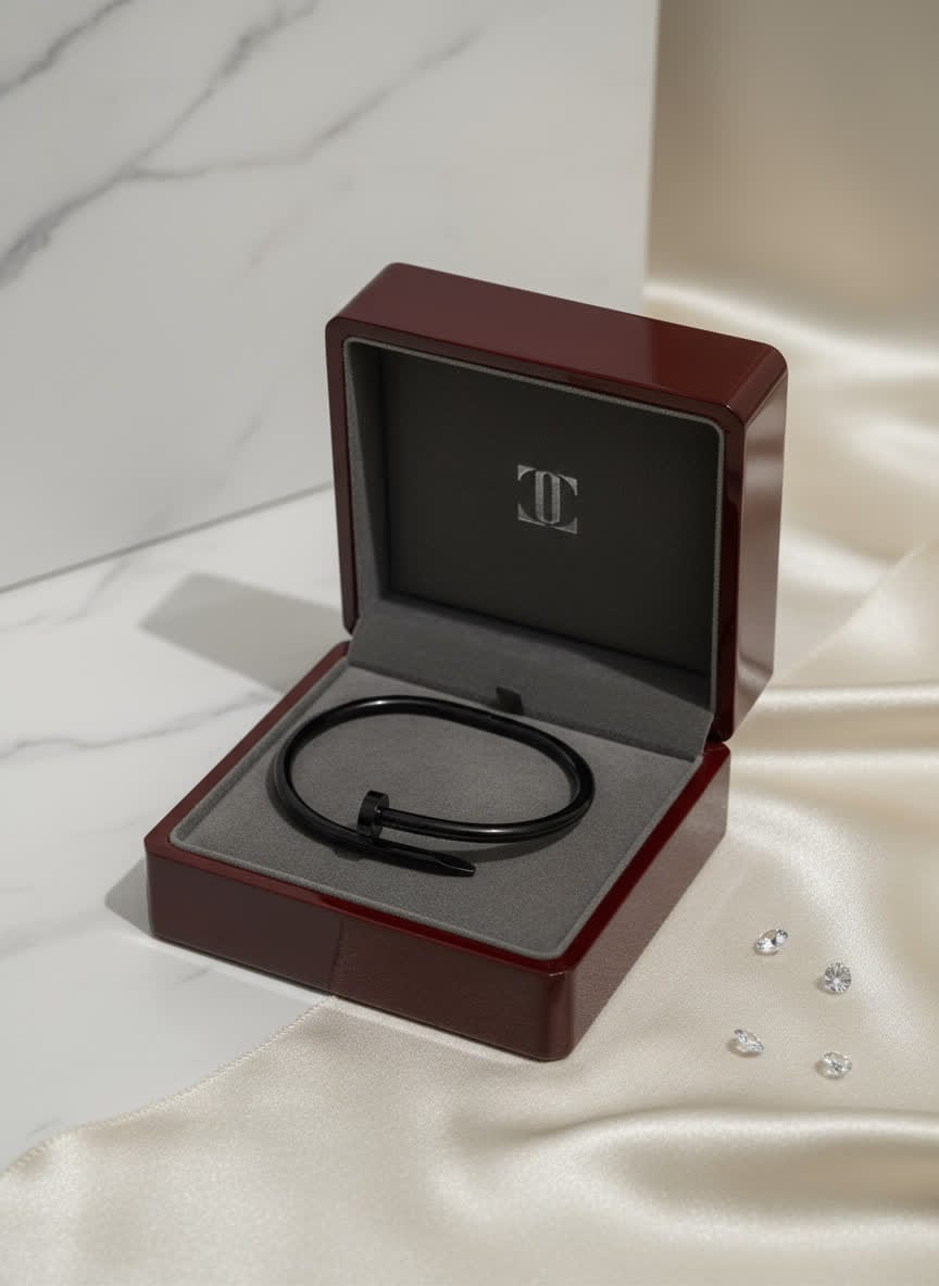 Royal Unisex Black Nail Bangle