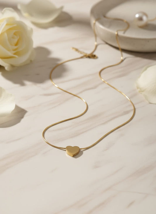 Royal Elegant Golden Heart Pendant