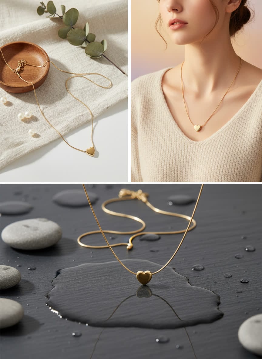 Royal Elegant Golden Heart Pendant